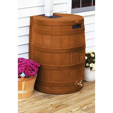 Rain Wizard 50 Gallon Eco-Friendly Rain Barrel for Gardens