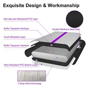 20 ft VOFiTNY Inflatable Gym Mats 4'' Thick Air Mat Tumble Track for Home/Gymnastics/Cheer/Tumbling