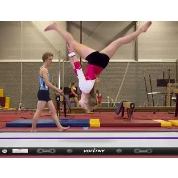 20 ft VOFiTNY Inflatable Gym Mats 4'' Thick Air Mat Tumble Track for Home/Gymnastics/Cheer/Tumbling