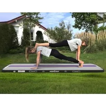 20 ft VOFiTNY Inflatable Gym Mats 4'' Thick Air Mat Tumble Track for Home/Gymnastics/Cheer/Tumbling