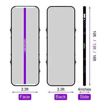 20 ft VOFiTNY Inflatable Gym Mats 4'' Thick Air Mat Tumble Track for Home/Gymnastics/Cheer/Tumbling