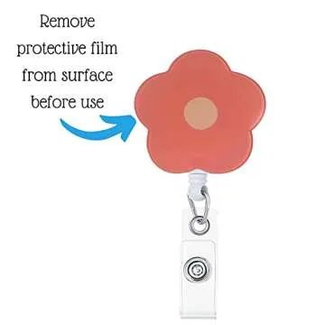 7 PC Cute Badge Reel Retractable Flower Sunflower Floral Nurse Badge Holder Clips Reels | ID Name Clip Tag for Nursing Nurses Hospital Teacher Pediatric Pharmacy Medical Lanyards Accessories
