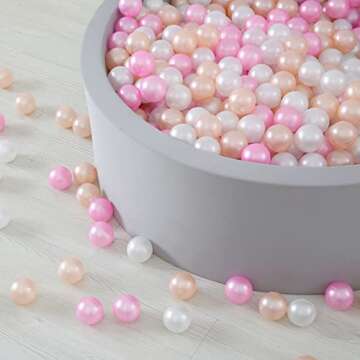 Dintdige Soft Plastic Ball Pit Balls, Plastic Toy Balls for Kids, Ideal Gift for Baby Toddler Birthd...