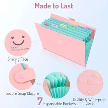 Forvencer Accordion File Organizer for Stylish Document Storage