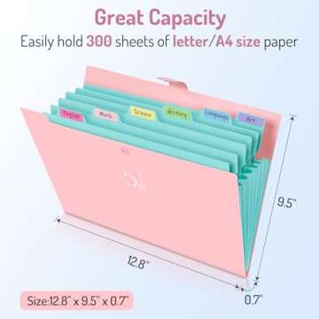Forvencer Accordion File Organizer for Stylish Document Storage