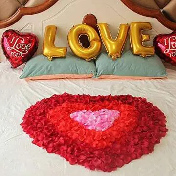 Romantic 1200 PCS Artificial Silk Rose Petals for Weddings and Events