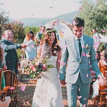 GZCQLKOR 1200 PCS Artificial Silk Rose Petals, Decoration for Romantic Night, for Wedding, Event, Party, Make Romance, Individually Packaged, Eco-Friendly Silk (Red)