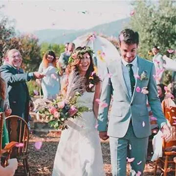 Romantic 1200 PCS Artificial Silk Rose Petals for Weddings and Events