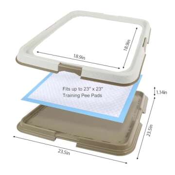 Pawise Pee Pad Holder for Puppy Pads, Dog Pad Holder, Pee Pad Tray for Training Pads,Puppy Pad Holde...