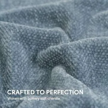 Soft Cozy Chenille Throw Blanket with Fringe Tassel