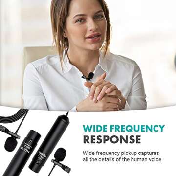 Movo LV4 Phantom Power XLR Lavalier Microphone Interview Kit with Omnidirectional and Cardioid XLR Lapel Mics, Metal Clips and Windscreens - Perfect for Video Shoots, Podcasting, YouTube Recording