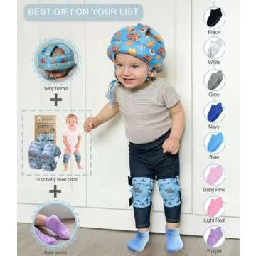 Simply Kids Toddler Socks with Grippers - 9 Pairs for Boys & Girls