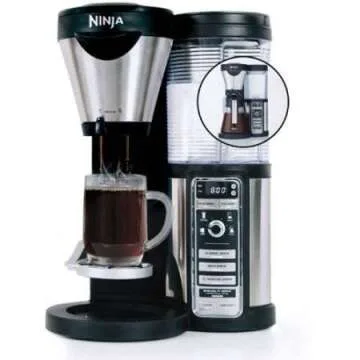 Ninja Coffee Bar with Glass Carafe and Auto-iQ One Touch Intelligence - CF080 (Renewed)