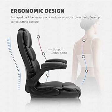 KERMS Executive Office Chair with High Back and Lumbar Support