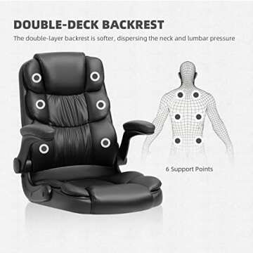 KERMS Executive Office Chair with High Back and Lumbar Support