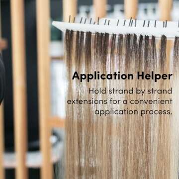 The Hair Shop EZ Stand | Portable Sturdy Rack Holder to Hold, Display, and Store Bundles and Strand by Strand for Human and Synthetic Hair Extensions at the Salon or Home