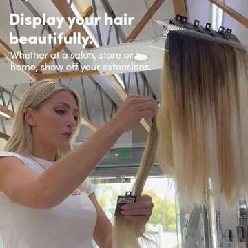 The Hair Shop EZ Stand | Portable Sturdy Rack Holder to Hold, Display, and Store Bundles and Strand by Strand for Human and Synthetic Hair Extensions at the Salon or Home