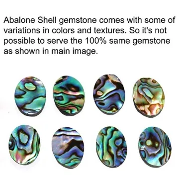 JEWELOPORIUM 925 Silver Ring with Abalone Shell Gemstone