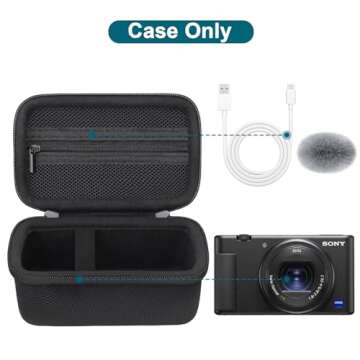 Canboc Carrying Case for Sony ZV-1/ ZV-1F/ ZV-1 II Digital Camera for Content Creators, Sony ZV1 Vlo...