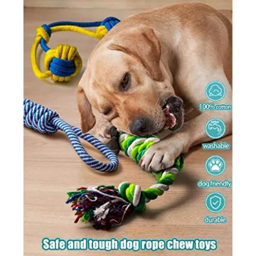 Heibizi Durable Dog Toys Pack for Large Breeds