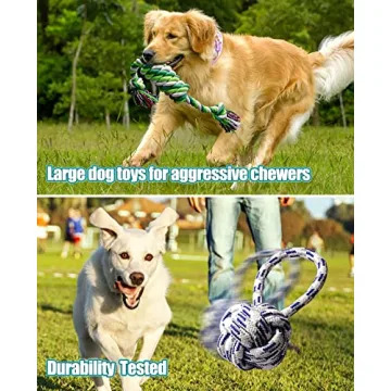 Heibizi Durable Dog Toys Pack for Large Breeds