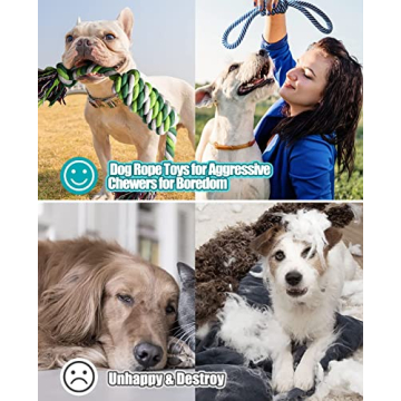 Heibizi Durable Dog Toys Pack for Large Breeds