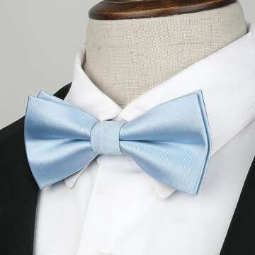 HISDERN Pre-Tied Adjustable Bow Tie for Boys - Stylish Toddler Accessory