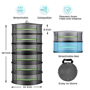 Bestio 6 Layers Herb Drying Rack - Versatile Mesh Drying Solution