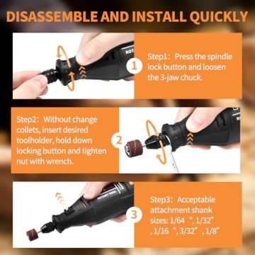 GOXAWEE Rotary Tool Kit - 140pcs with Flex Shaft & Speed Control