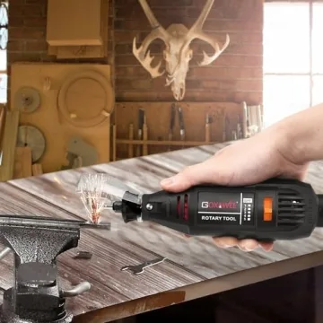 GOXAWEE Rotary Tool Kit - 140pcs with Flex Shaft & Speed Control