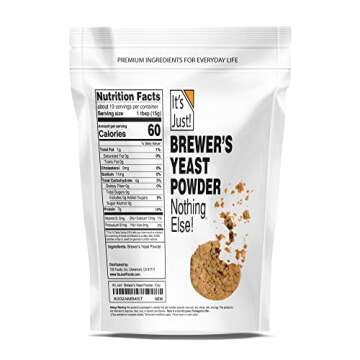 It's Just - Brewers Yeast Powder, Supports Lactation, Keto Baking, Sourdough Bread, Boost Mother's Milk, Make Lactation Cookies, 10oz