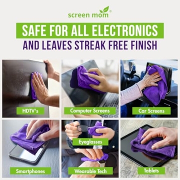 Screen Mom Screen Cleaner Spray and Cloth for All Screens
