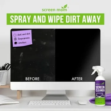 Screen Mom Screen Cleaner Spray and Cloth for All Screens