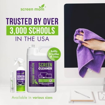 Screen Mom Screen Cleaner Spray and Cloth for All Screens