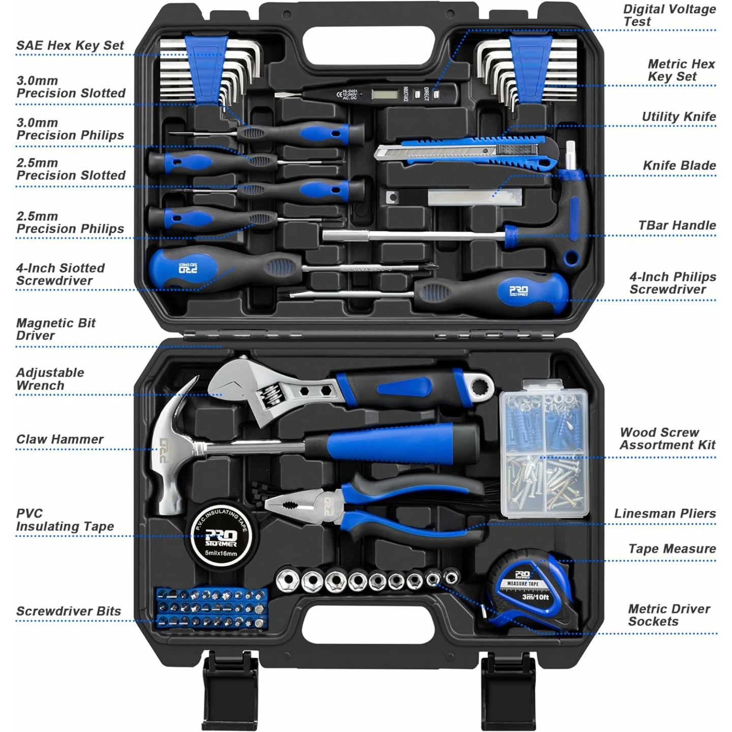 Prostormer 179-Piece Tool Kit for Home & Office