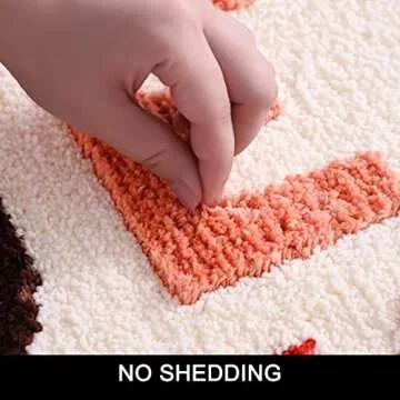 Get Naked Bath Mat, Non Slip Absorbent Rainbow Letters Funny Bathroom Mat, Machine Washable Quickly Dry Cute Bathroom Rug, Soft Bathroom Decor Comfortable Floor Carpet for Bedroom, Shower, Tub