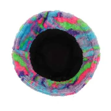 Fuzzy Dyed Bucket Hat for Women Furry Fur Bucket Hat Winter Warm Plush Fisherman Fluffy Sherpa Bucket Hat