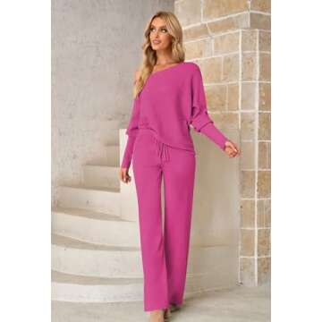 Fixmatti Women's Comfy Two Piece Knitted Outfit Set