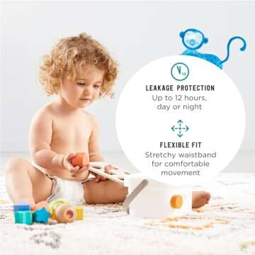 Amazon Brand - Mama Bear Gentle Touch Diapers, Hypoallergenic, Size 1, 49 Count, White