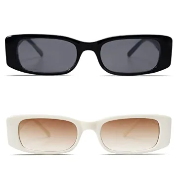 Allarallvr Rectangle Sunglasses - Trendy UV Protection Shades