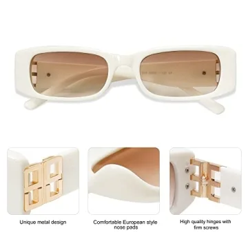 Allarallvr Rectangle Sunglasses - Trendy UV Protection Shades