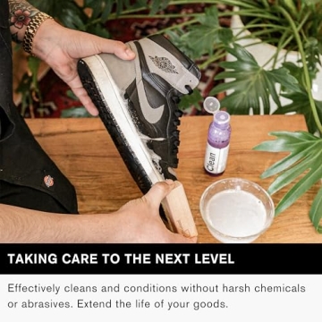 Jason Markk Essential Kit, Shoe Cleaner, 2-Piece Set, Deep Cleaning Solution & Durables Brush, Sneaker Care, Ideal for Footwear, Full Grain Leather, Rubber, and more, 4oz