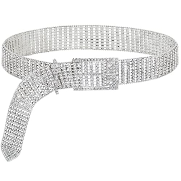 YooAi Crystal Belt for Women - Elegant Rhinestone Waist Belt