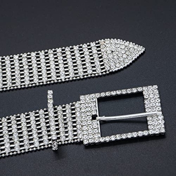 YooAi Crystal Belt for Women - Elegant Rhinestone Waist Belt