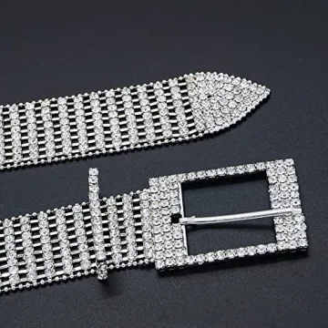 YooAi Crystal Belt for Women - Elegant Rhinestone Waist Belt