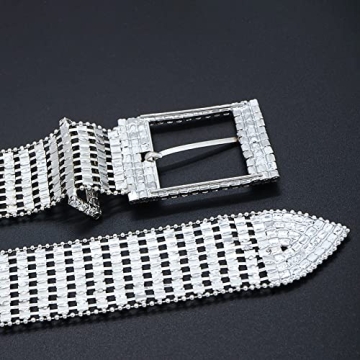 YooAi Crystal Belt for Women - Elegant Rhinestone Waist Belt