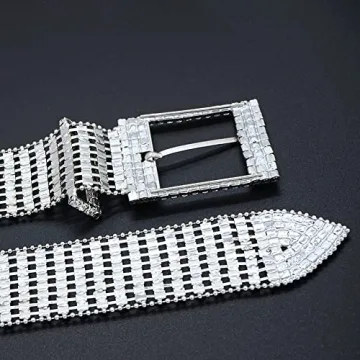 YooAi Crystal Belt for Women - Elegant Rhinestone Waist Belt