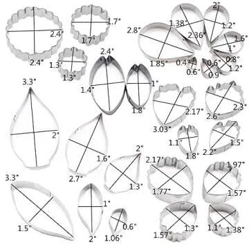 Yawsoy 26Pcs Flower Cutter Set for Cake Decorating