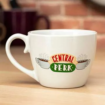 Friends Central Perk Cappuccino Mug, Ceramic Coffee or Tea Cup, 296 ml