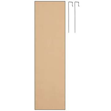 Americanflat 15x51 Over The Door Mirror - Hanging Full Length Mirror with Engineered Wood - Modern Mirror for Bathroom, Bedroom, Living Room - Mirrors for Wall Display and Home Decor - White